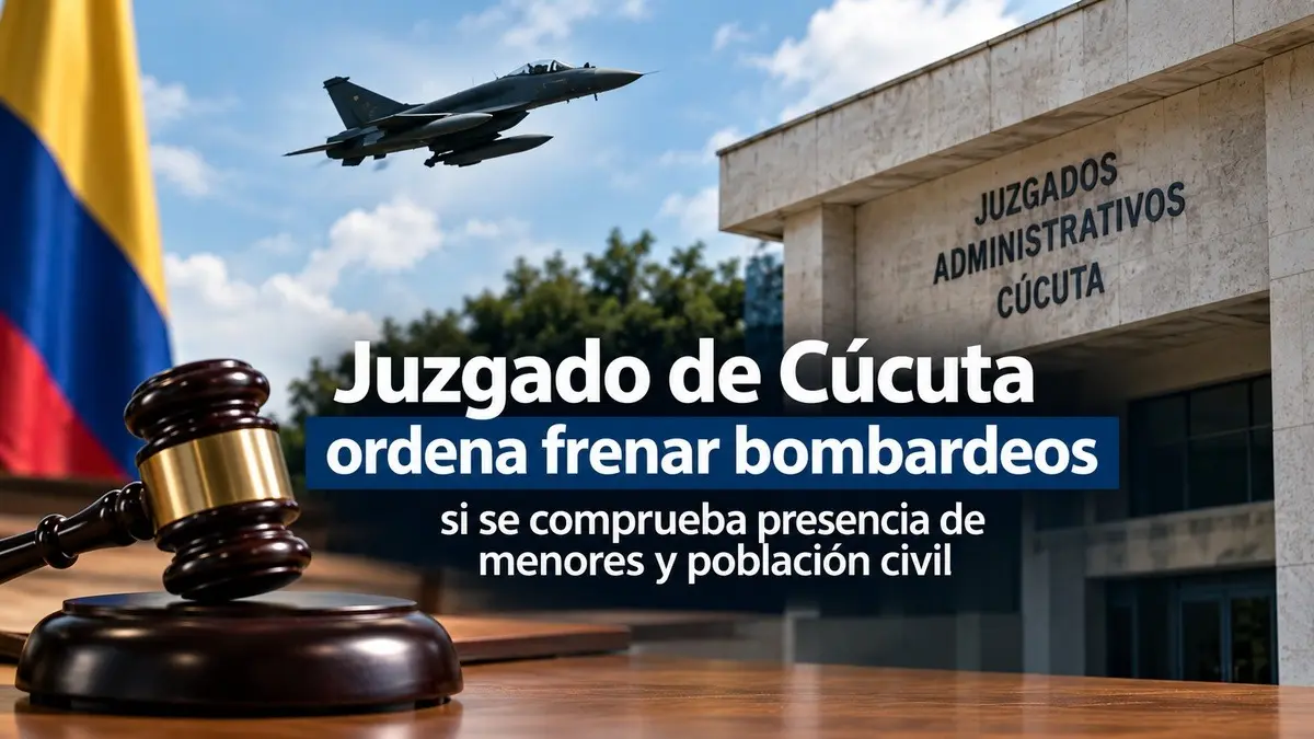 Juzgado de Cúcuta ordena frenar bombardeos ante presencia de menores y civiles